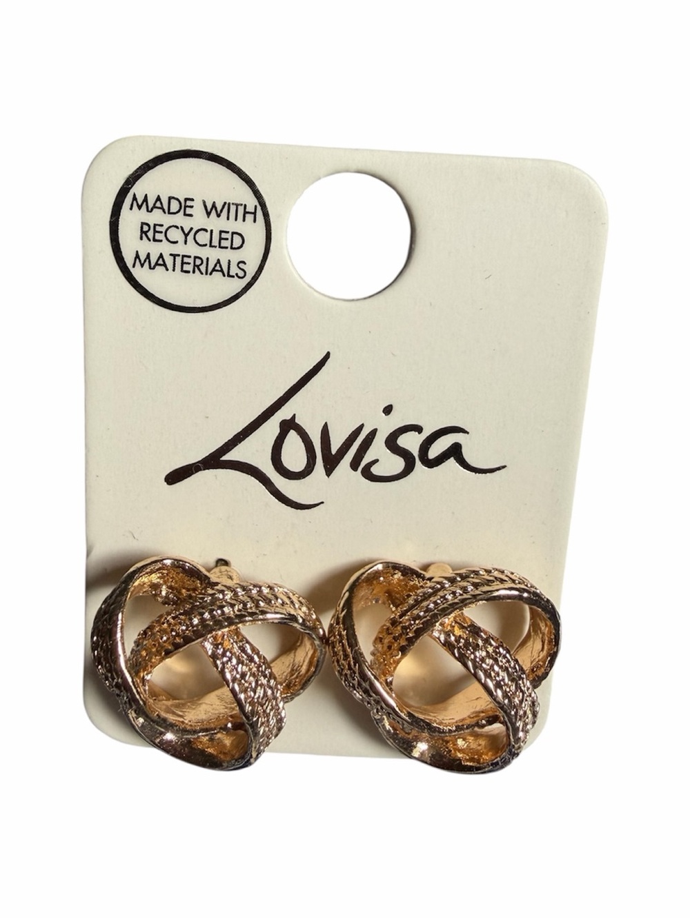 3/$20 ❤️ Lovisa Gold Interwoven Knot Stud Earrings